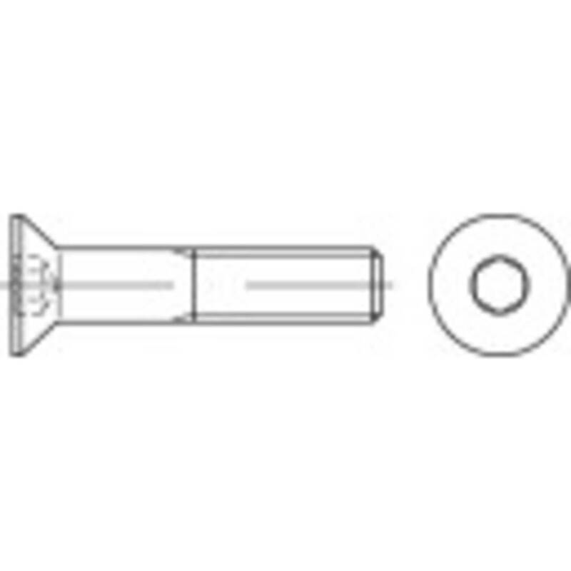 Toolcraft Senkschraube M6 Edelstahl A2 30mm Innensechskant 200 Stück Schrauben - 4053199460519