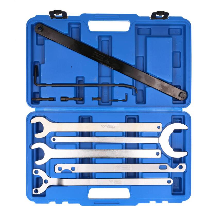Brilliant Tools Lüfter-Naben-Schlüssel Satz Visco-Kupplung Adapter 11-tlg - 4042146778890