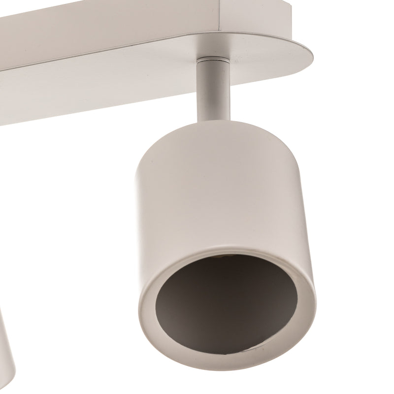 Modo Deckenspot Leuchte Lampe Edelstahl weiß dreiflammig GU10 Wohnzimmer Spot - 5907565914269