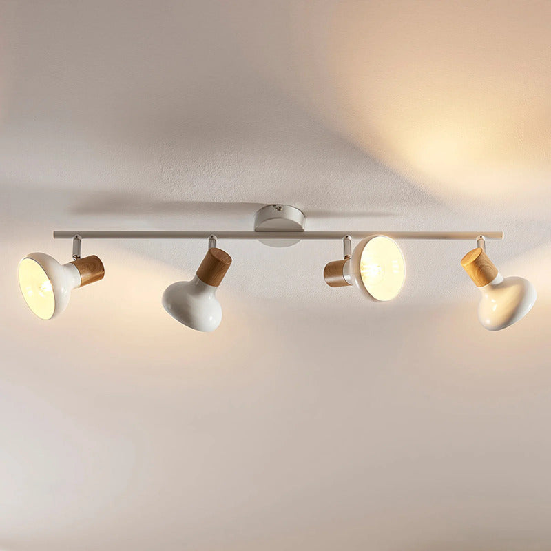 Lindby Deckenleuchte Fridolin LED Lampe dimmbar 4-flg weiß Metall 70,5cm - 4251096546705
