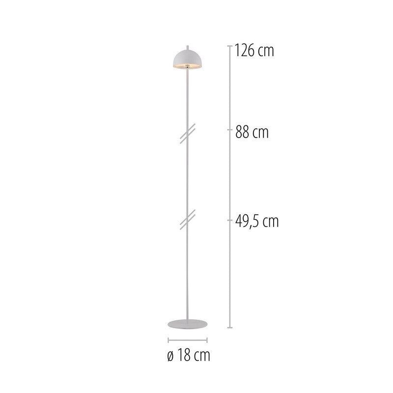 SCHÖNER WOHNEN LED Rechargeable Floor Lamp Bellies, White, IP54 - 4043689018795