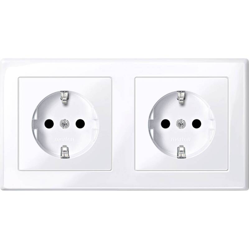 Merten Steckdose Schutzkontakt-Steckdose MEG2328-1425 System M weiß 250V 16A - 4042811140144