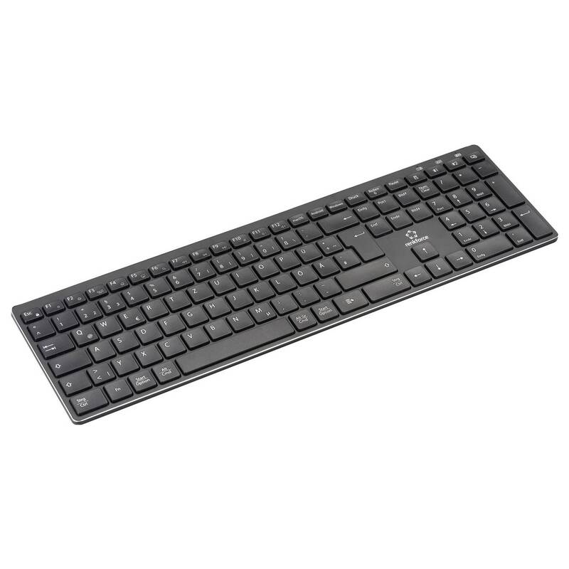Renkforce RF-ARKB-400 Tastatur Keyboard Multi-Geräte wiederaufladbar kabellos - 4064161397092
