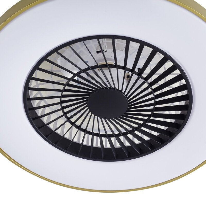 Lindby LED-Deckenventilator Teleo messing DC leise Tuya Fernbedienung 58 cm - 4251911780154