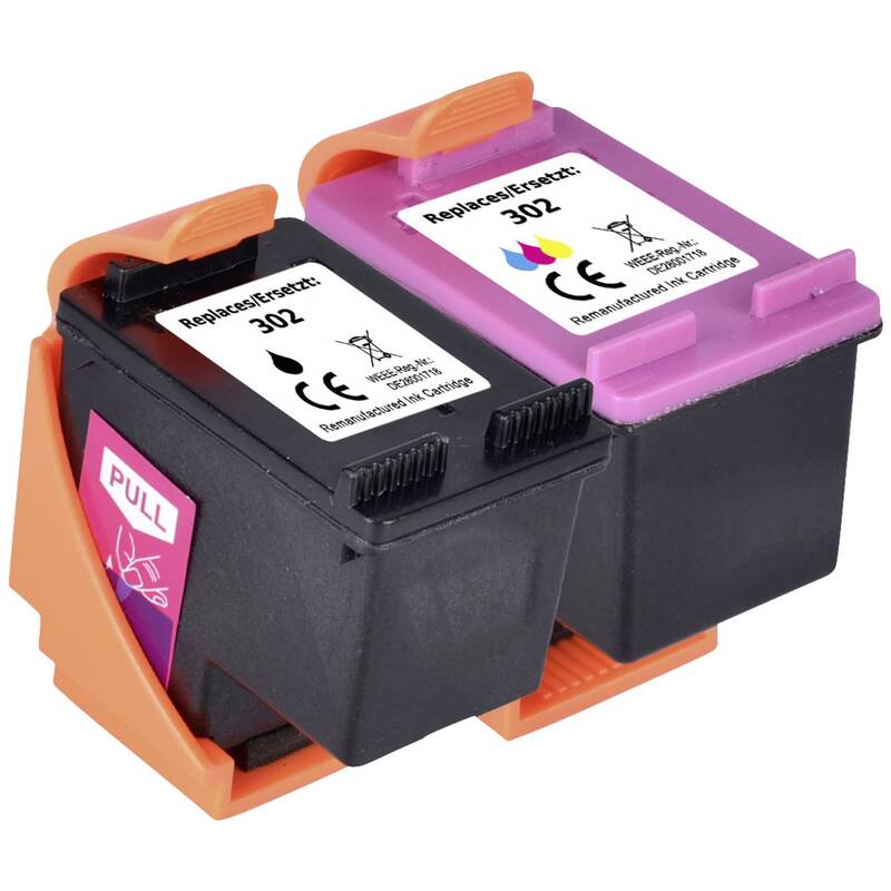 Renkforce Druckerpatrone kompatibel ersetzt HP 302 Kombi-Pack Schwarz Cyan - 4064161250212