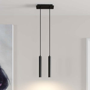 B-Ware Arcchio Pendelleuchte Hängeleuchte Franka LED Lampe schwarz Aluminium 2-flg 30cm