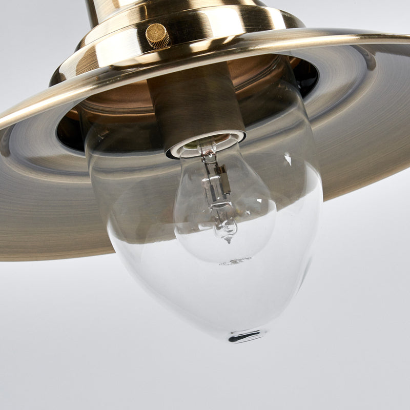 Searchlight Hängeleuchte Fisherman Ø32cm dimmbar Altmessing Pendelleuchte Lampe - 5013874201195