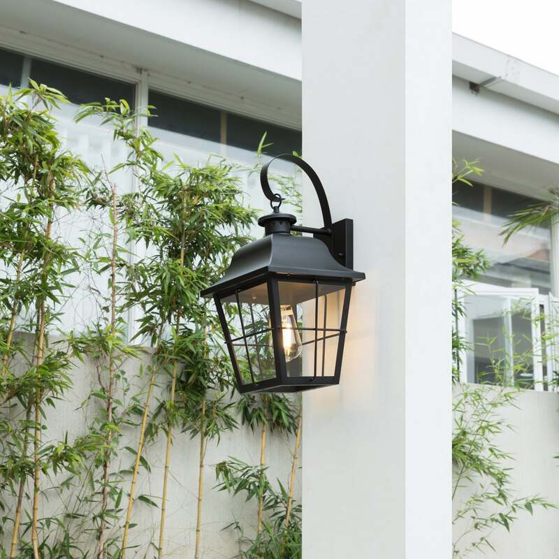 Lindby Außenwandleuchte Mertollio LED Gartenleuchte Wandleuchte schwarz 47cm - 4251911756951