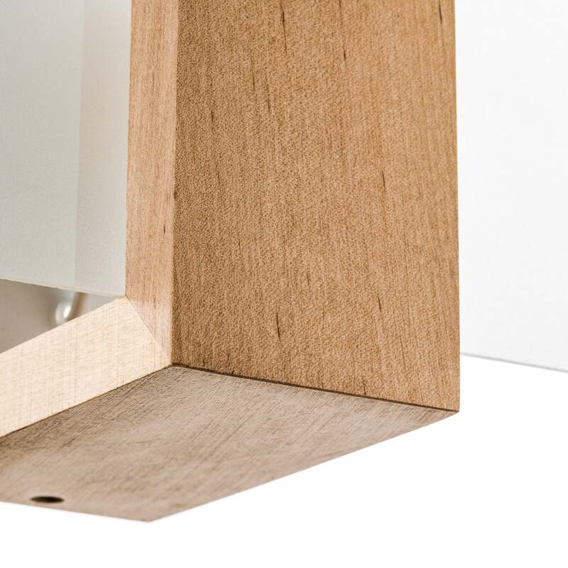 Wandleuchte Shifted 1 LED Wandlampe dimmbar Glas Holz weiß 43x30cm elegant - 5903282729445