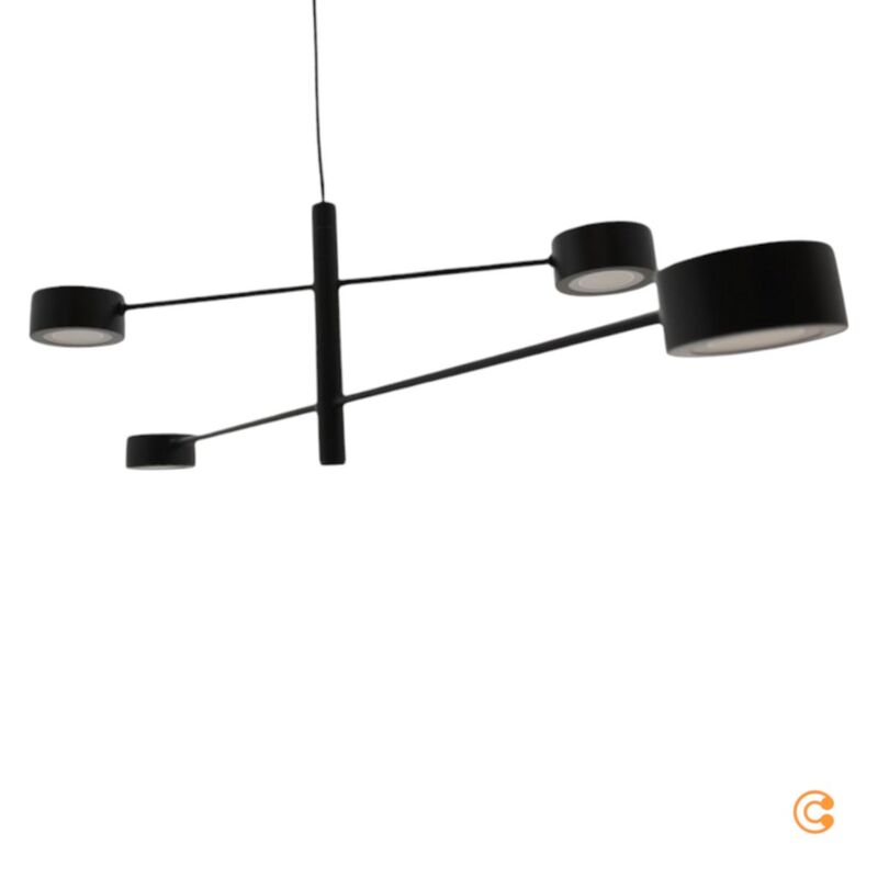 Nordlux Pendelleuchte Hängeleuchte Clyde LED dimmbar schwarz 4-flammig 89,5cm - 5704924001154
