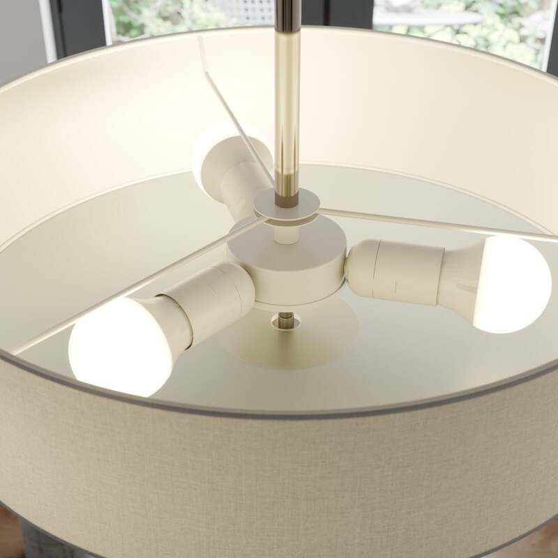 Lindby Deckenleuchte Josia LED Lampe Leuchte dimmbar nickel chrom Ø 47 cm 28 cm - 6291105709576