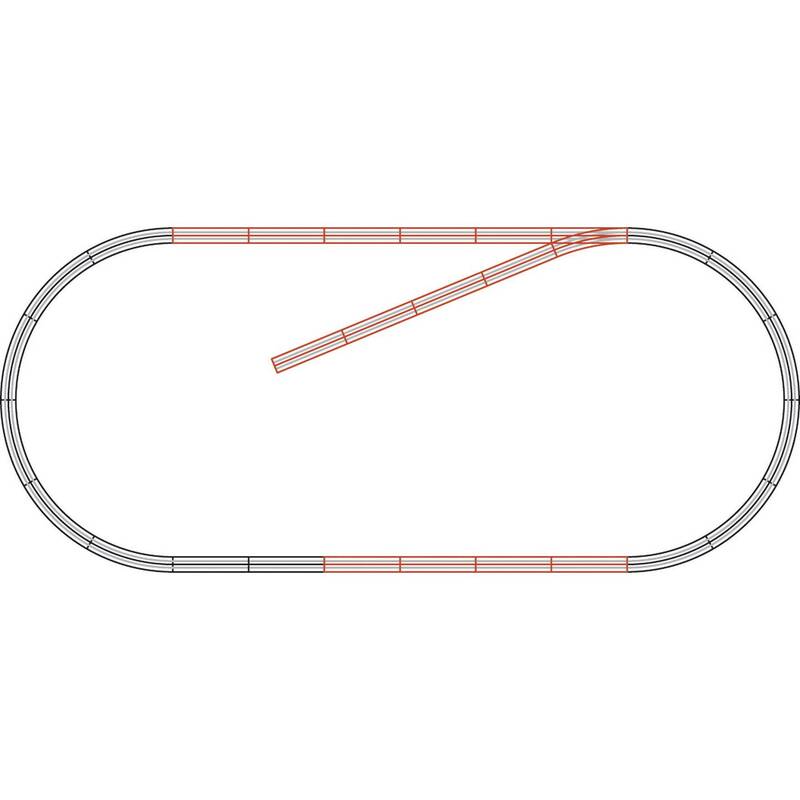 Roco geoLINE (mit Bettung) H0 Ergänzungs-Set 61101 Gleise Gleisset Gleis - 9005033611019
