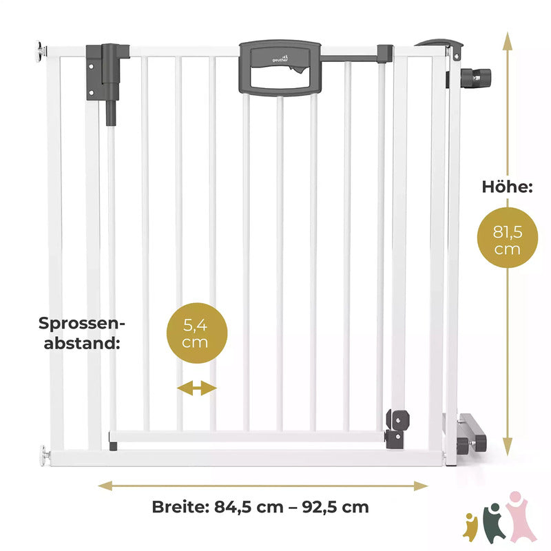 Geuther Treppengitter 4793+ WE Easylock Schutzgitter Treppenschutzgitter weiß - 4010221082743