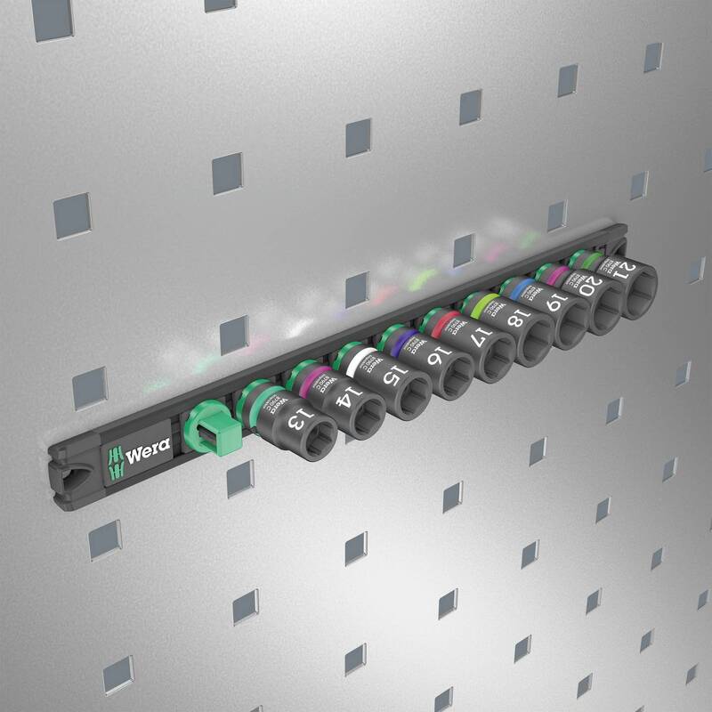 Wera Steckschlüsselsatz Impaktor 1/2" 9-teilig Nuss-Satz auf Magnetleiste - 4013288223289