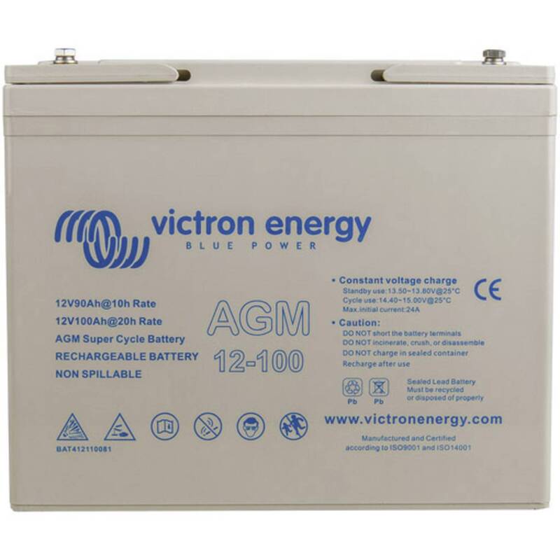 Victron Energy Bleiakku Batterie Akku AGM 12V 100Ah Super Cycle Hauptakku - 8719076039990