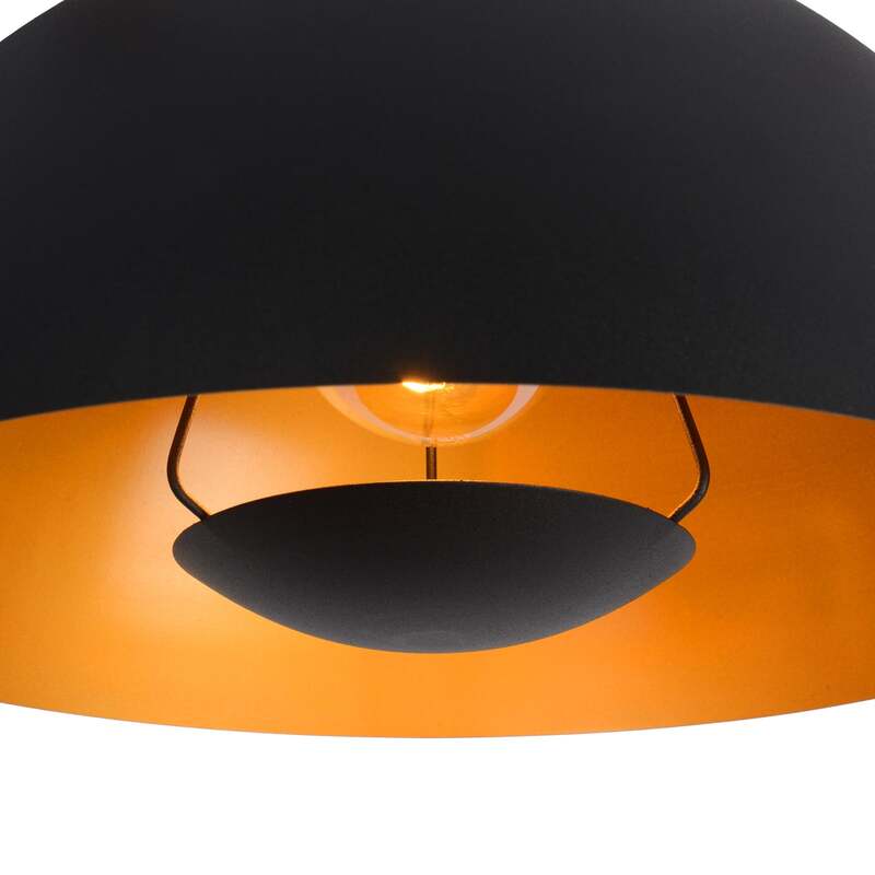 Hängeleuchte Siemon schwarz Ø 40 cm Stahl dimmbar Lucide 1x40W E27 - 5411212451743