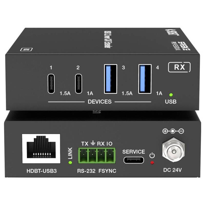 SPEAKA PROFESSIONAL KVM Extender Verlängerung USB Extender Hub USB C Schwarz - 4064161408026