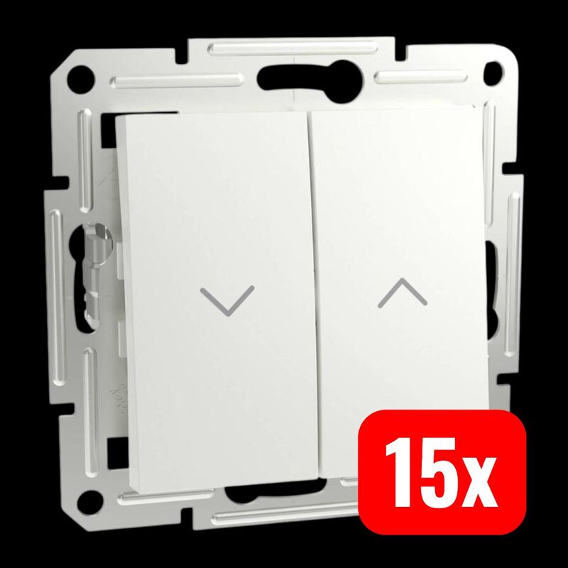 Schneider Electric Rollladenschalter Asfora EPH1370521D 250VAC 10A Weiß IP20 - 3606486875582