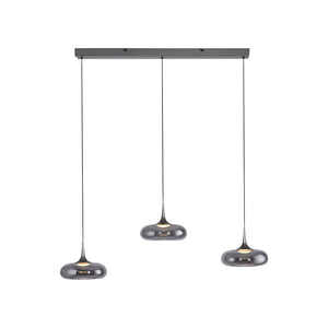 B-Ware SCHÖNER WOHNEN Pendelleuchte Hängelampe LED POSH Grau Glas verstellbar 3000 K