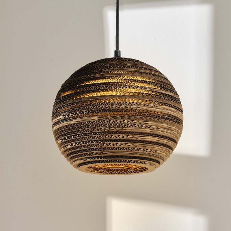 Osram Pendelleuchte Hängeleuchte Ball Braun Pappe E27 LED Ø 26 cm Lampe Leuchte - 4099854458804