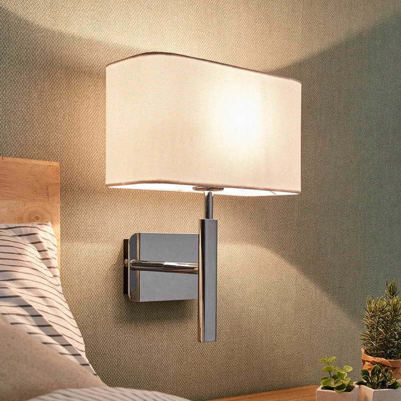 Lucande Wandlampe Jettka LED Wandleuchte Lampe dimmbar chrom 28x37cm - 4251096548334