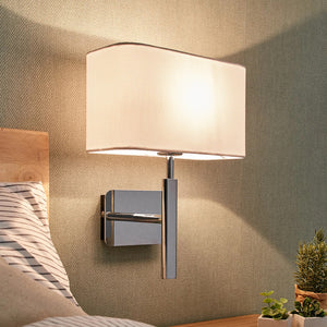 B-Ware Lucande Wandlampe Jettka LED Wandleuchte Lampe dimmbar chrom 28x37cm