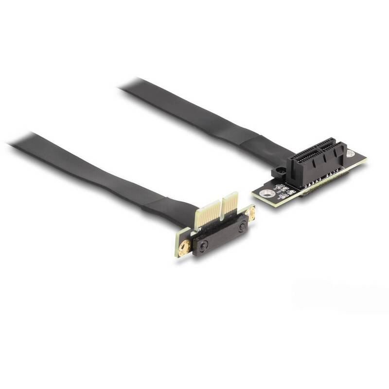 Delock PCIe Riser Kabel Anschlusskabel 0,3m Schwarz PCI-Express flexibel 88042 - 4043619880423