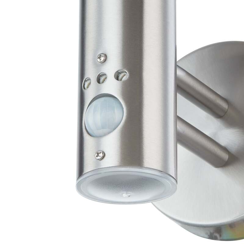 Lindby Außenwandleuchte Noemi LED Gartenlampe mit Bewegungsmelder grau - 4251096539264