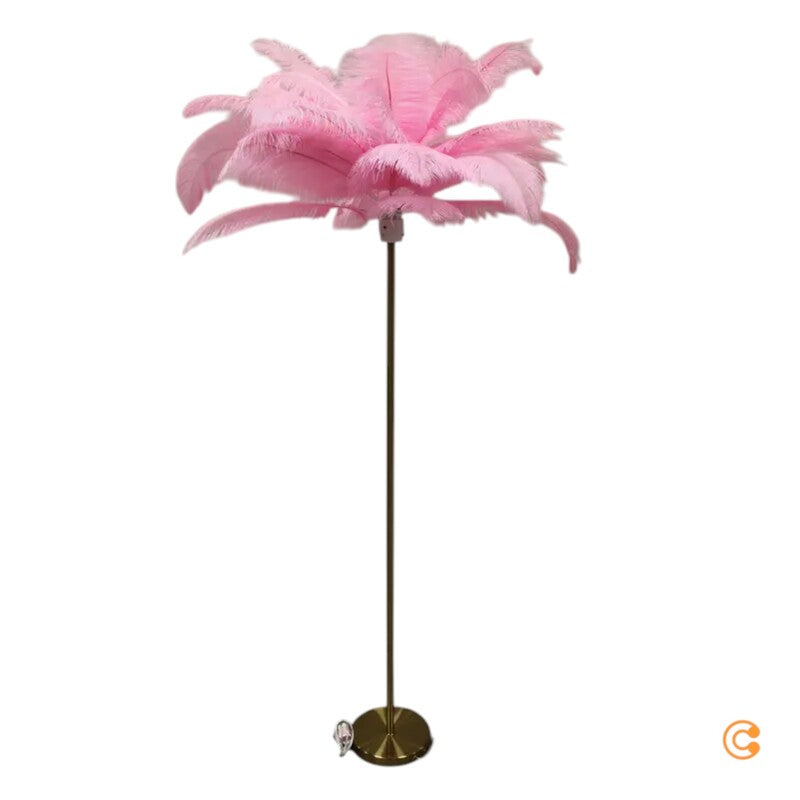 KARE Feather Palm Stehleuchte Stehlampe Standleuchte Leuchte E27 mit Federn p801 - 4025621537489