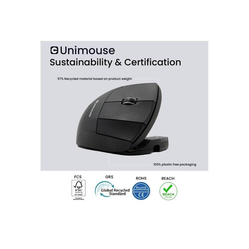 Maus Computermaus Contour Unimouse kabelgebunden USB-A schwarz Rechtshänder - 0743870001134