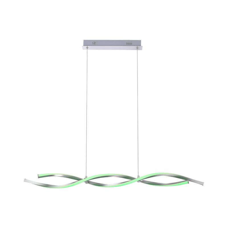 LOLA Smart Pendelleuchte Hängelampe LED Multicolor Silber Opal Fernbedienung Sma - 4043689978112