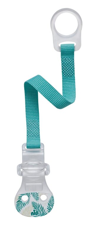 nip Schnullerband Schnullerbefestigung Softring Textil Mint Öffnung weit 9 STÜCK - 4000821408746