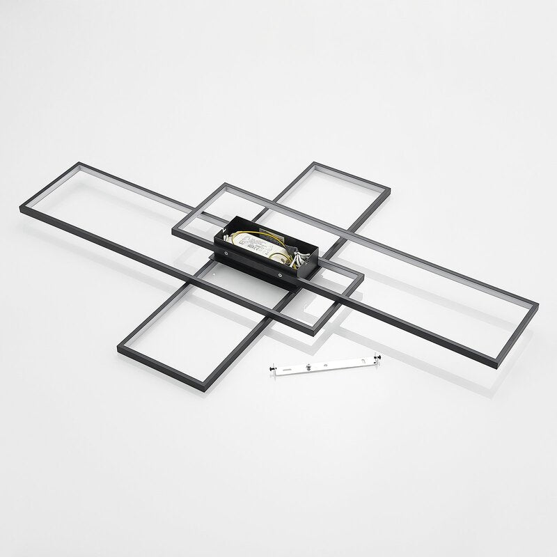 Lindby Deckenleuchte Zimmerlampe LED Tetson dimmbar Schwarz Metall Beleuchtung - 4251096587784