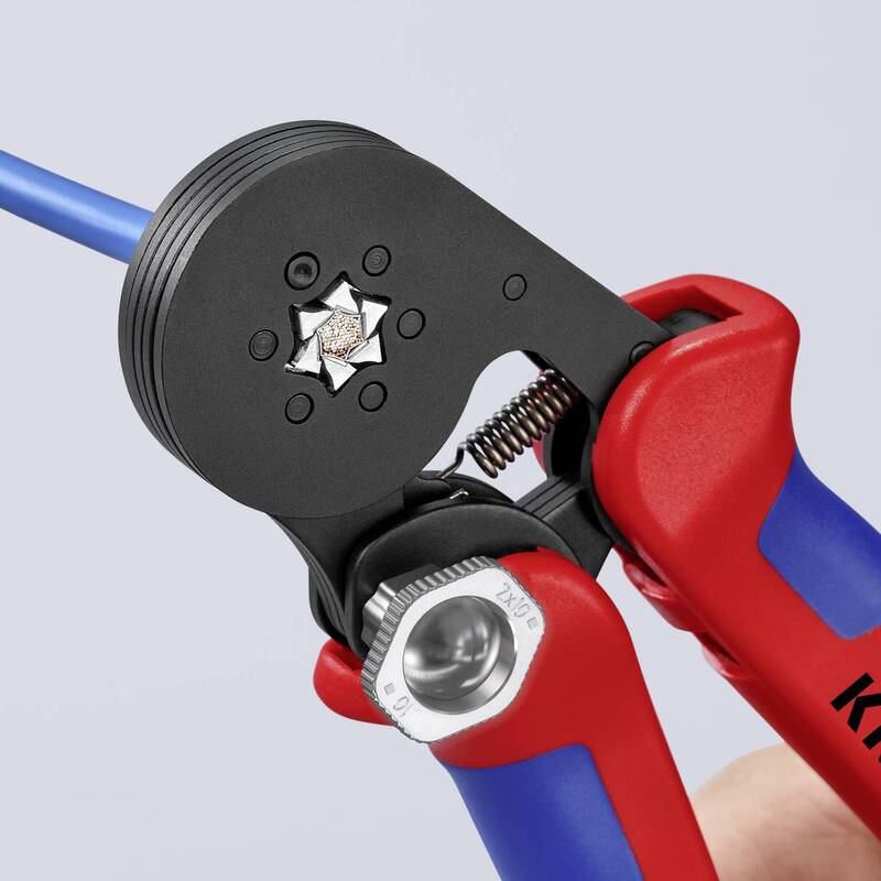 Knipex Crimpzange Aderendhülsen 0,08 bis 16 mm² Crimpwerkzeug 180mm brüniert - 4003773041474