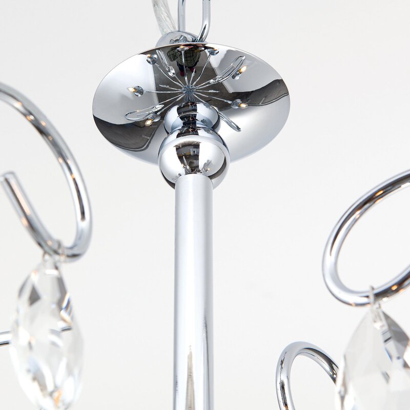 ORION Kronleuchter Deckenlampe Alessia Kristallglas chrom 5-flammig - 9003090194612