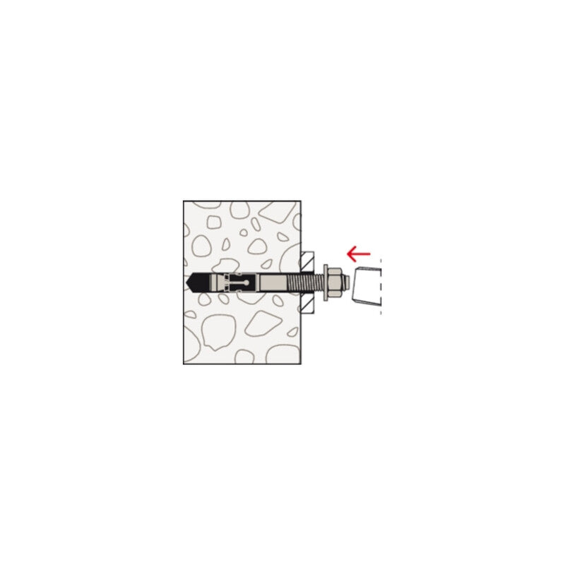 Fischer Bolzenanker FAZ II Plus 12mm M12 Anker Durchsteckmontage 180mm 20 Stück - 4048962462159