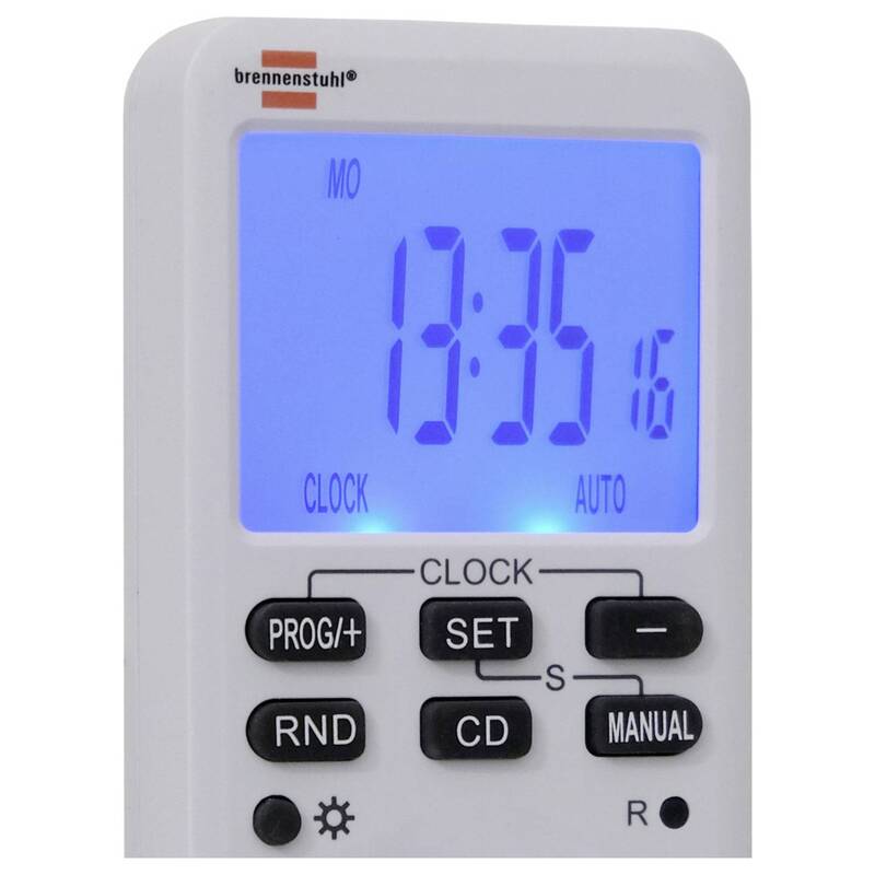 Brennenstuhl Zeitschaltuhr digital Wochenprogramm 3600W IP20 Countdown-Funktion - 4007123665303