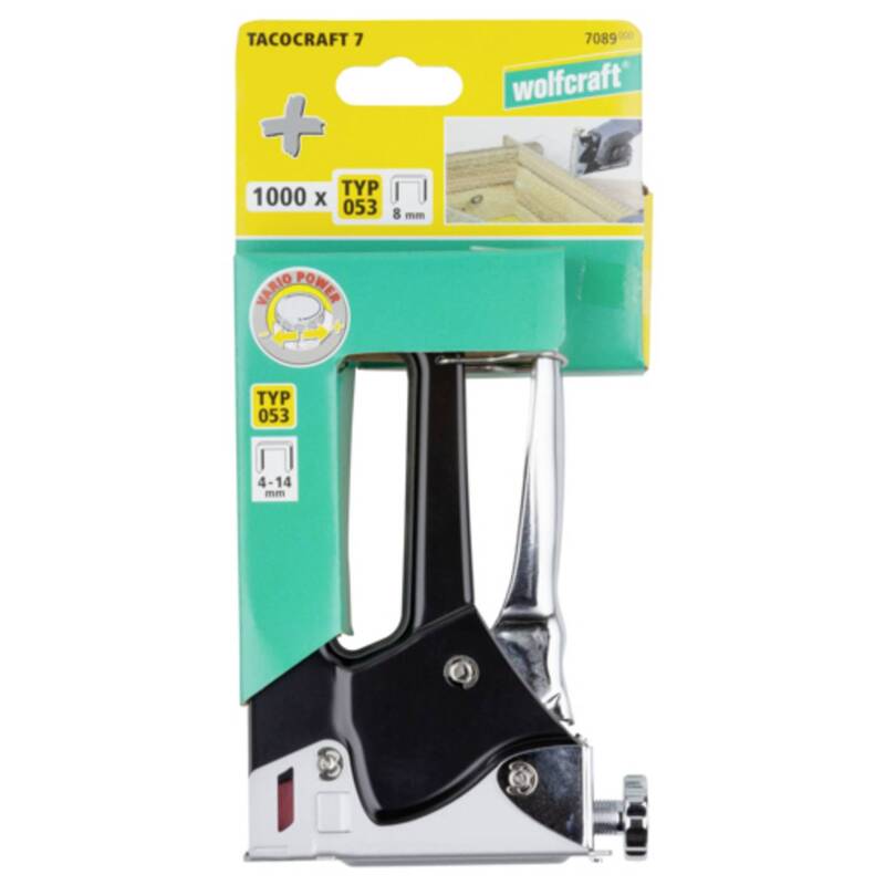 Wolfcraft Tacker-Set tacocraft 7 Handtacker Klammerntyp Schlagwerkzeug Werkzeug - 4006885708907