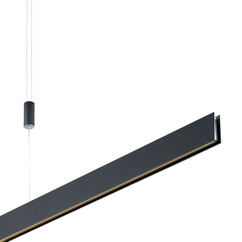 HELL LED-Hängeleuchte Delta Hängelampe Deckenleuchte 130cm Lampe Leuchte schwarz - 4045542225128
