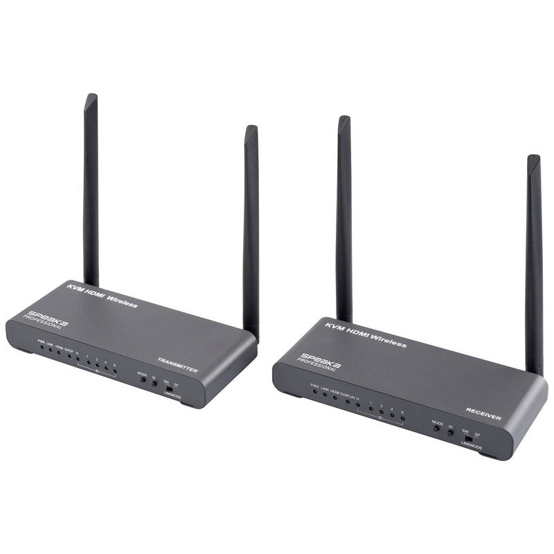 SPEAKA PROFESSIONAL SP-HDE-620 HDMI Funkübertragung Extender Grau KVM 100m - 4064161325354