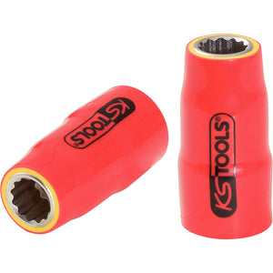 B-Ware KS Tools Stecknuss 12-Kant isoliert 3/8" (10 mm) Chrom-Vanadium Stahl 48mm 31g