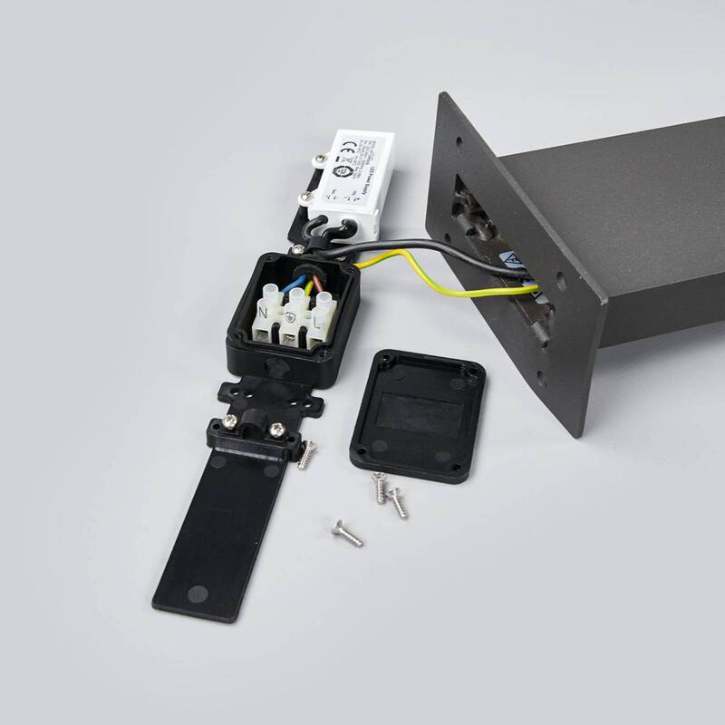 Lucande Wegelampe Außenleuchte LED Gartenleuchte grafitgrau Aluminium IP54 - 4251096538458