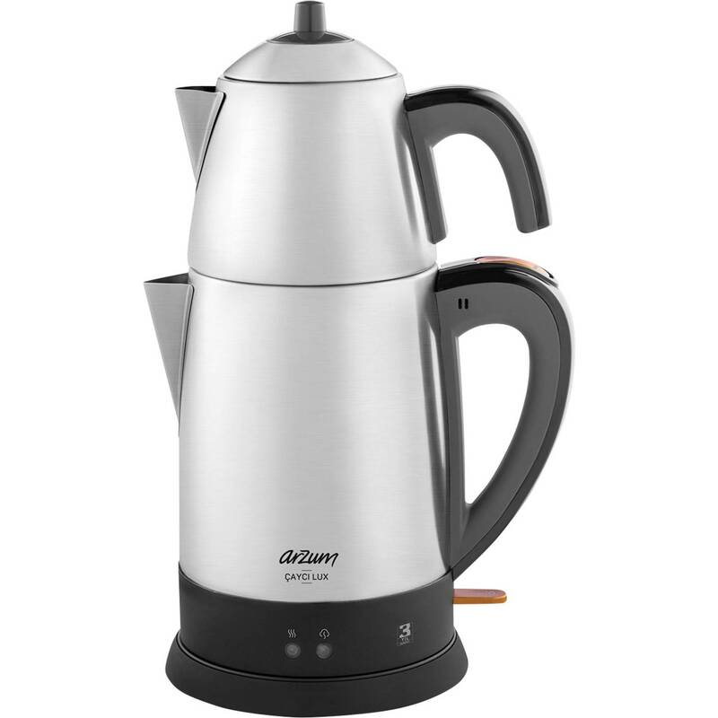Arzum Cayci Lux Teebereiter Edelstahl 1650 W kompakt für heiße Getränke - 8693184913383