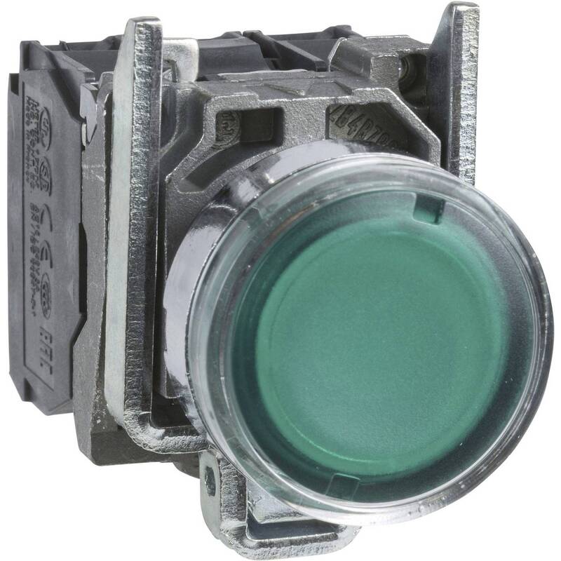 Schneider Electric Leuchtdrucktaster Taster XB4BW3365 LED Metall Chrom IP66 600V - 3389110887297