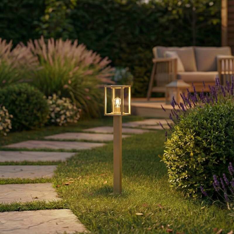 Lucande Wegeleuchte Ferda LED Gartenleuchte Pollerleuchte dimmbar braun 100cm - 4255830907012