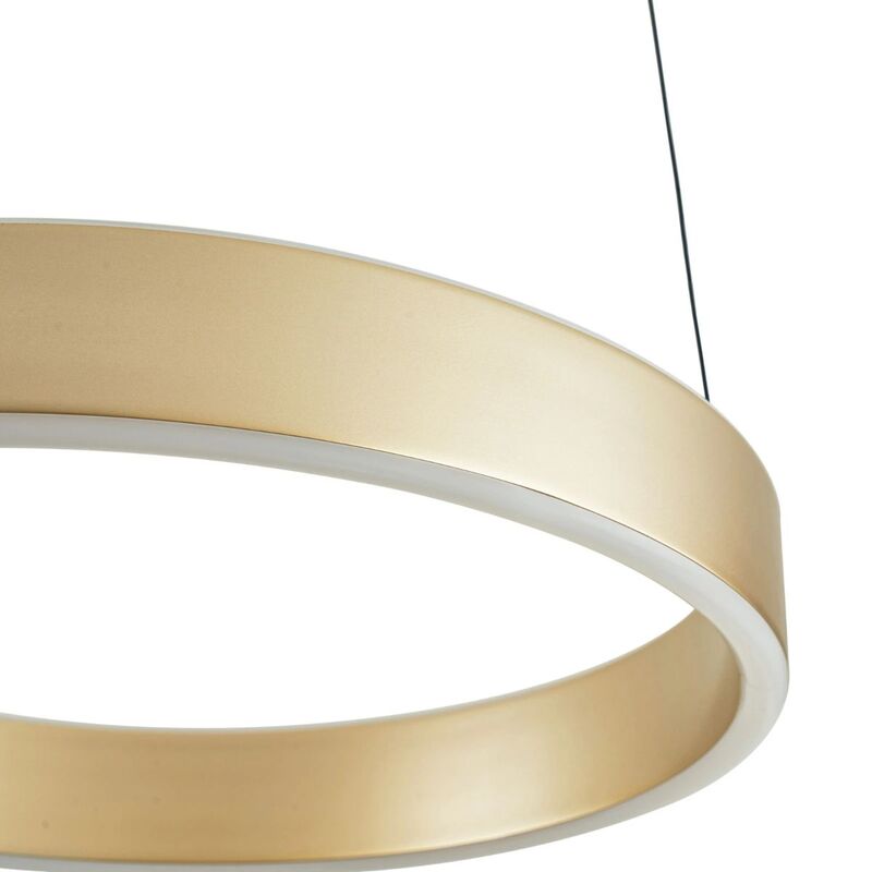 Lucande LED Pendant Light Tindra, Ø 40 Cm, Gold, Dimmable - 4255830903786