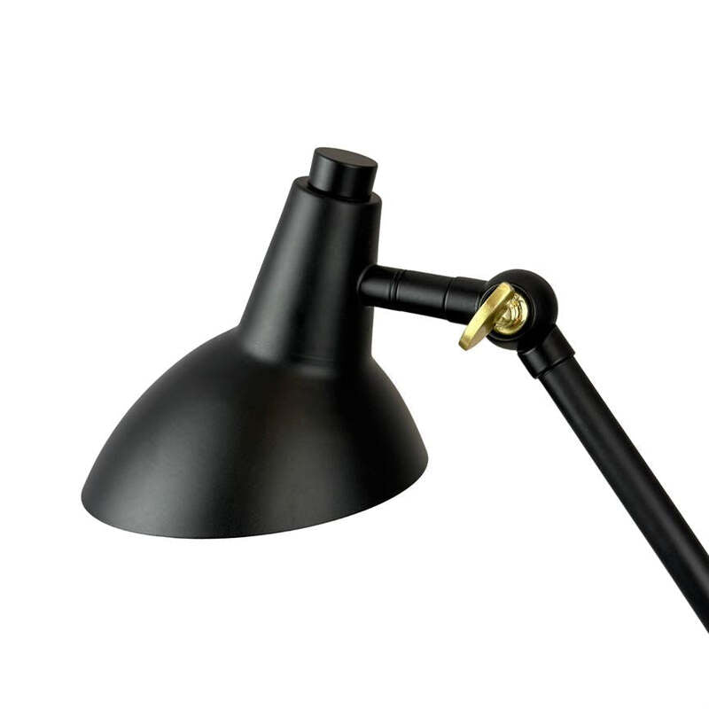 Dyberg Larsen Tischleuchte Tischlampe Vela Schwarz Beleuchtung Lampe GU10 44,7cm - 5704709095248
