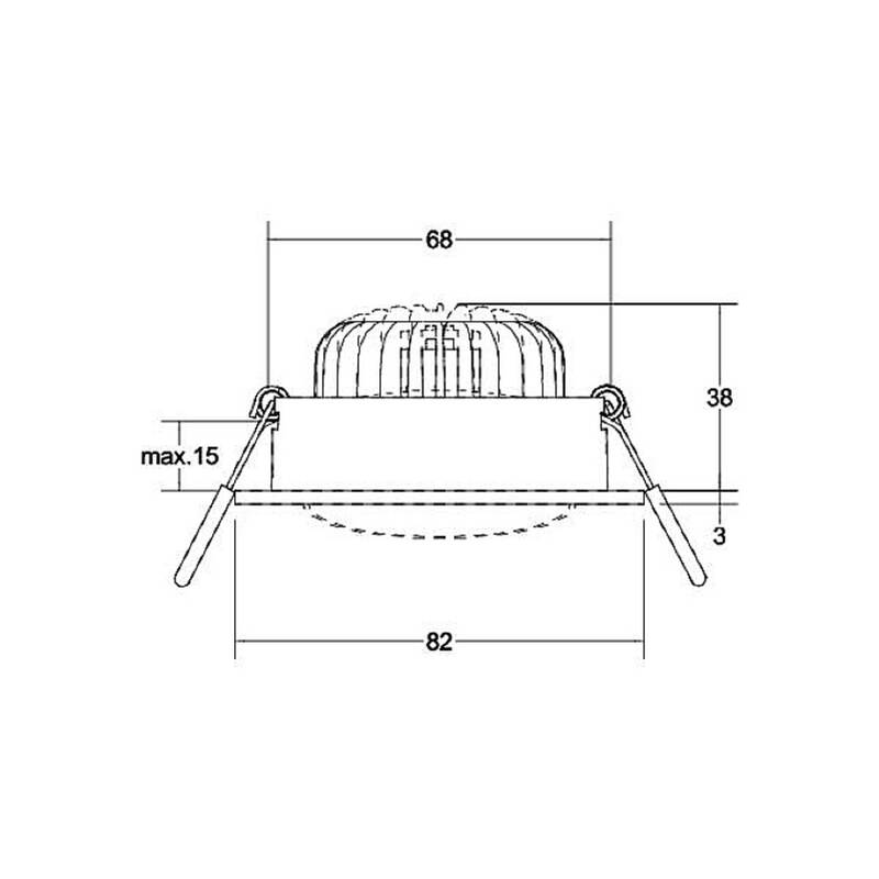 Brumberg LED Einbauleuchte Downlight LED Leuchte Weiß Deckeneinbaulampe - 4251433948063
