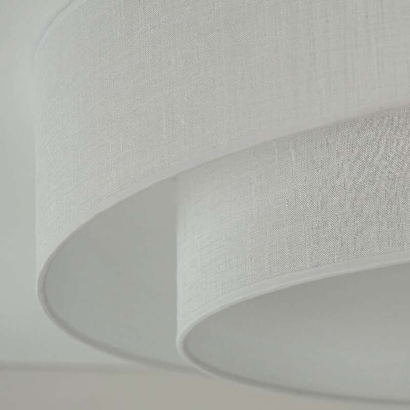 DUOLLA Deckenleuchte Deckenlampe LED Luneta weiß Fernbedienung dimmbar Textil 60 - 5905317606448
