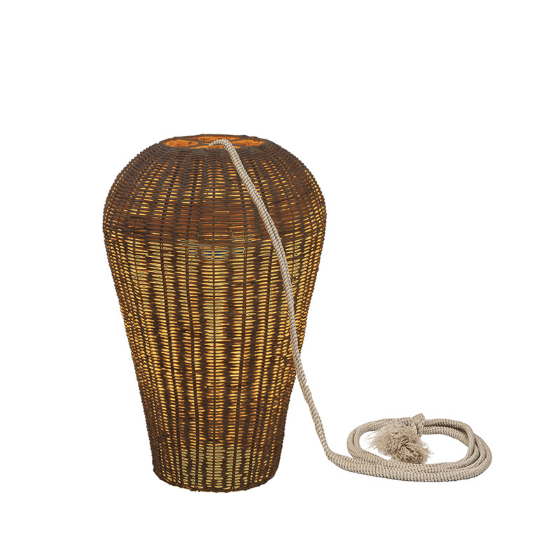 Newgarden Außenleuchte Hängeleuchte Saona LED dimmbar Rattan schwarz 49cm - 8435578504704